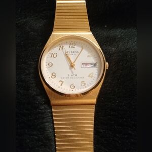 Vintage Helbros Gold Quartz Watch